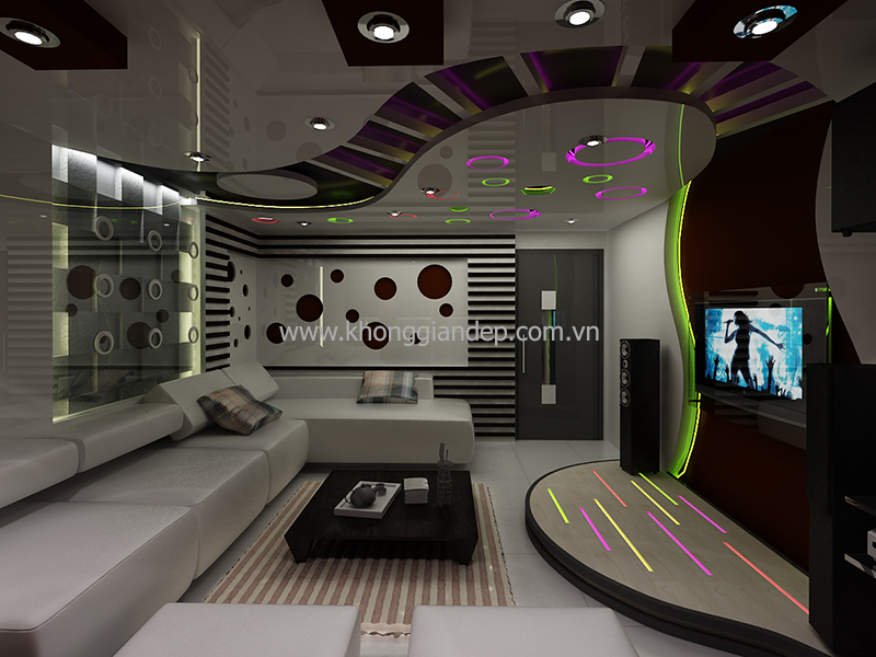 Một số mẫu thiết kế phòng karaoke tại&nbsp;gia