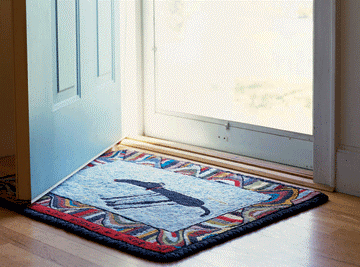 Dùng thảm để hóa giải sát khí từ cửa&nbsp;chính