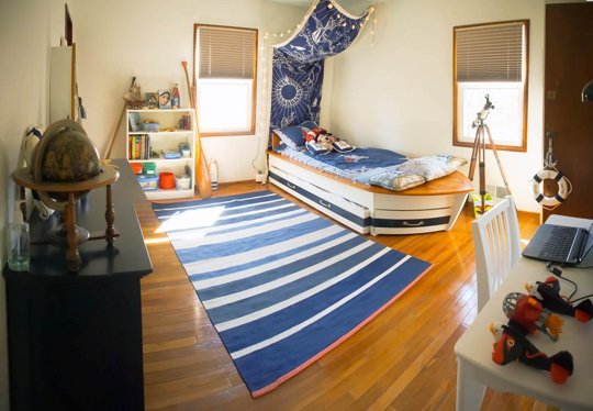 “Hô biến” phòng kho thành phòng ngủ phong cách hải&nbsp;quân