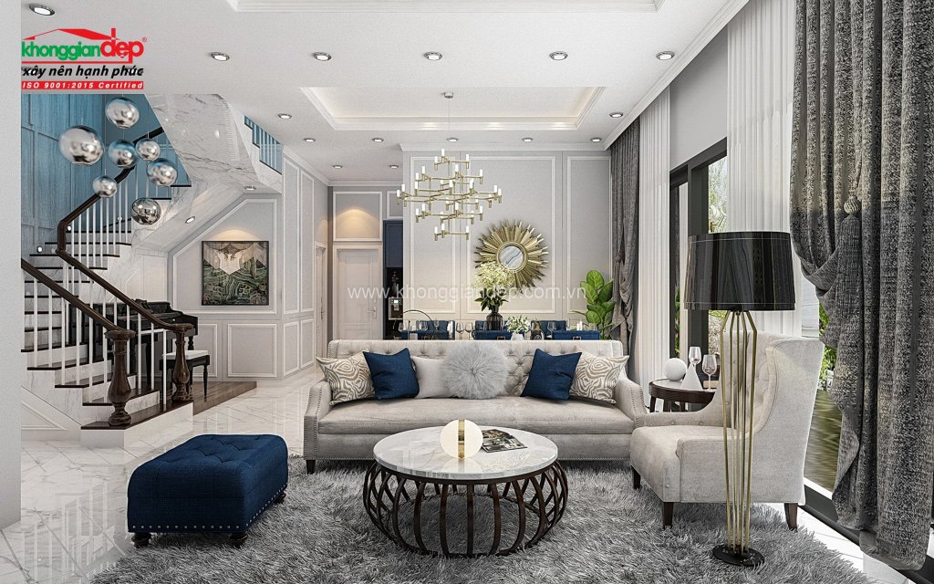 Nét chấm phá độc đáo của gỗ trong không gian tân cổ&nbsp;điển