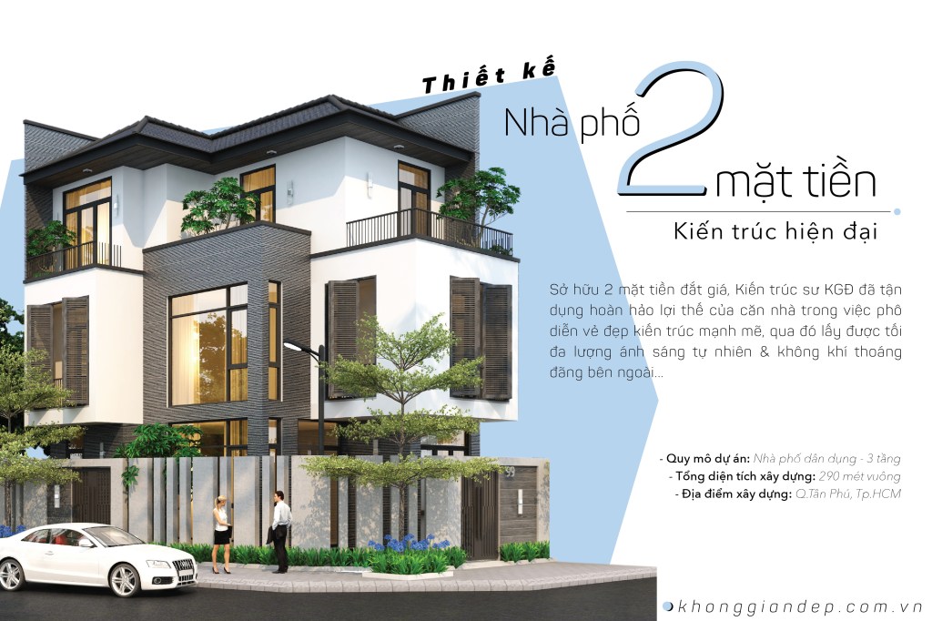 Nhà phố 2 mặt tiền – Tinh tế trong từng đường&nbsp;nét