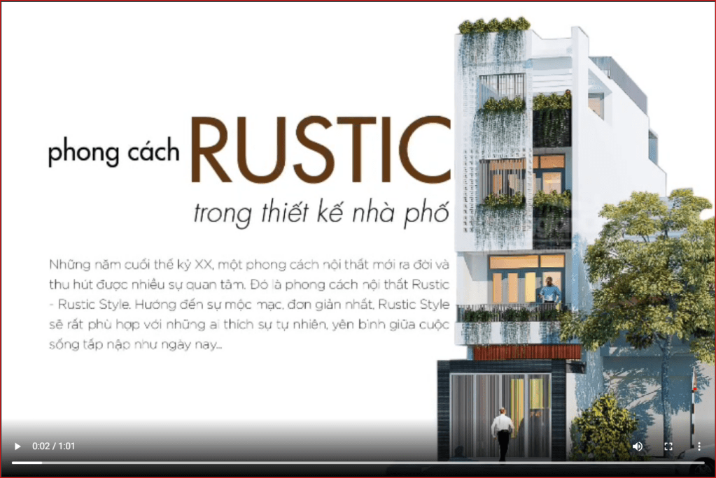 Phong cách Rustic trong nhà&nbsp;phố