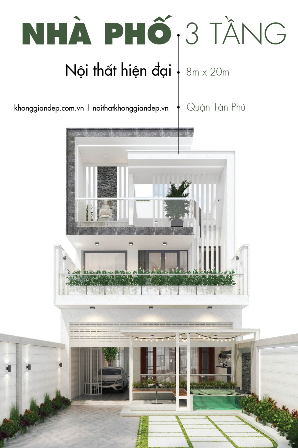 Nhà phố 3 tầng: Không gian sống hiện đại, sang trọng & tinh&nbsp;tế