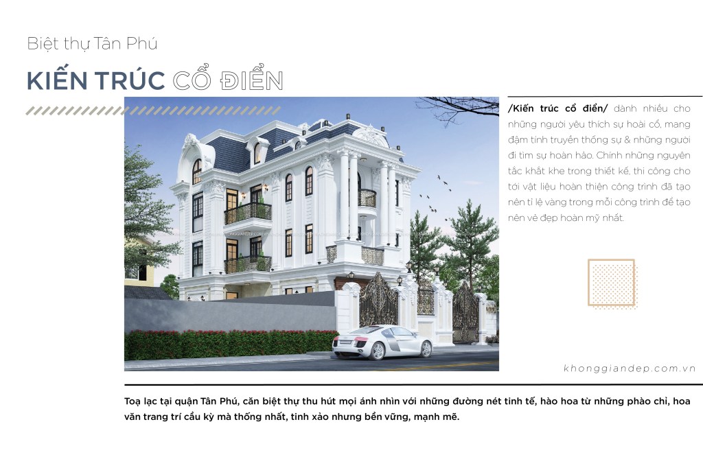 Hút hồn trước vẻ đẹp hào hoa của căn biệt thự cổ điển Quận Tân&nbsp;phú