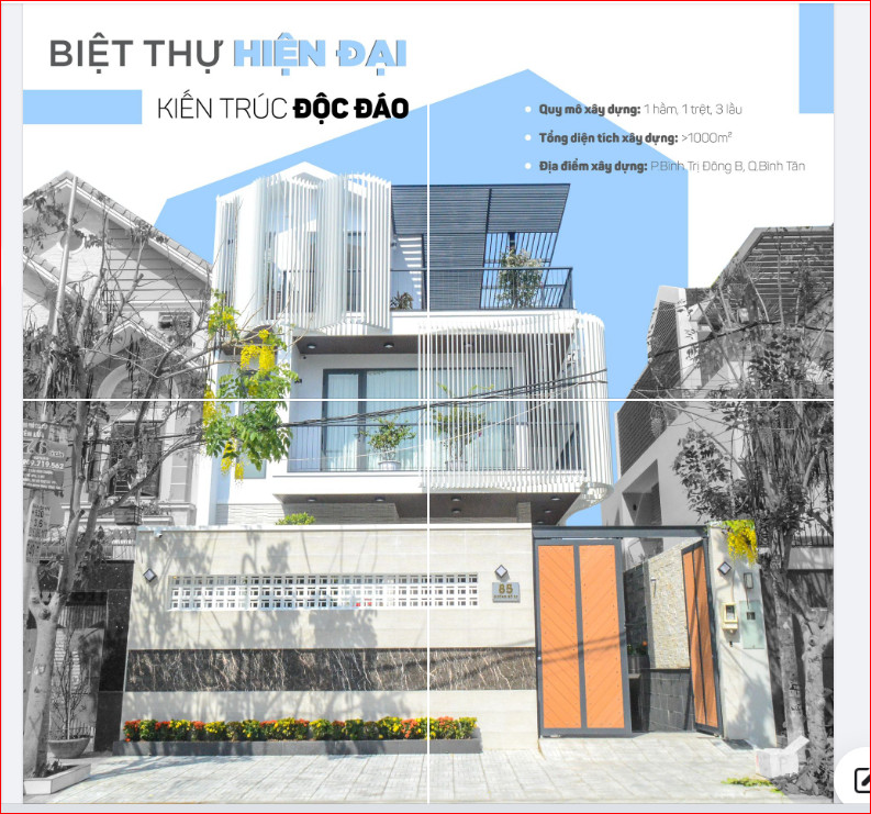 Biệt thự Bình Tân – Hiện đại – Kiến trúc độc&nbsp;đáo