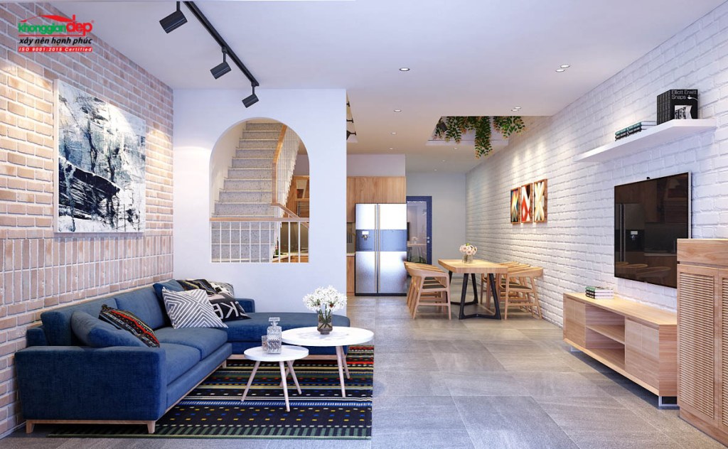 Nhà phố Quận 12 – Phong cách thô mộc kết hợp thông tầng độc&nbsp;đáo