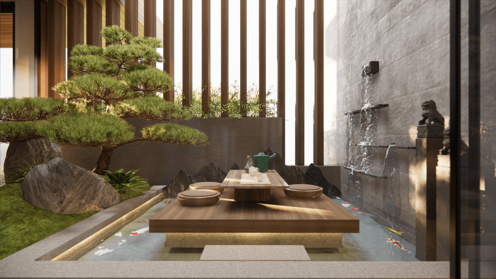 Nhà phố Hiện Đại với Không Gian vườn&nbsp;Thiền